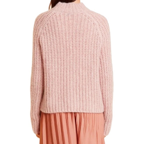 🌺SOLD ON BAY🌺 $425 Vince Alpaca Blend Sweater Pink XLarge SOFT Loose Stretch Rib - Picture 7 of 15